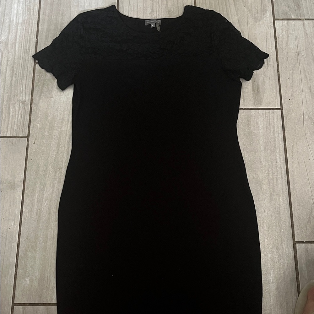 Vince Camuto Black Floral Lace Dress